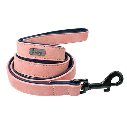 Dog Leash Harness Leather