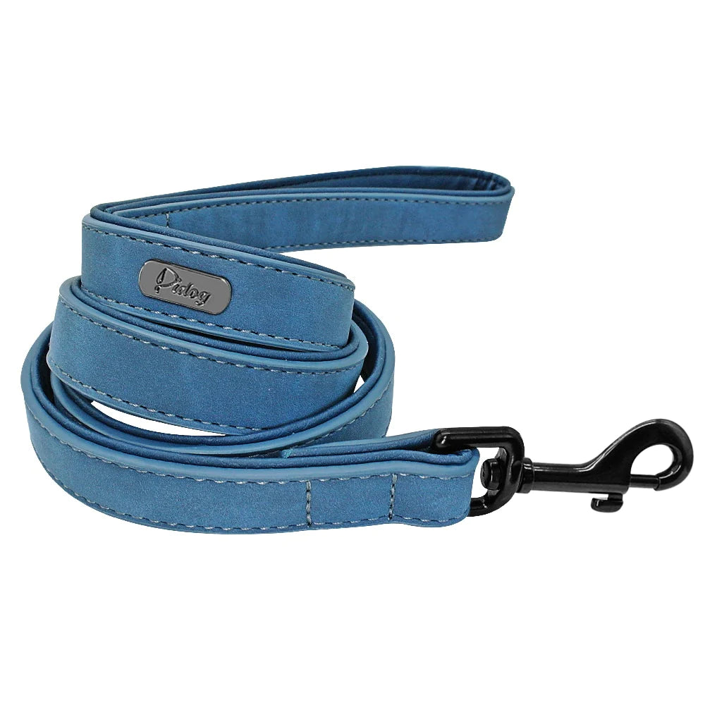 Dog Leash Harness Leather